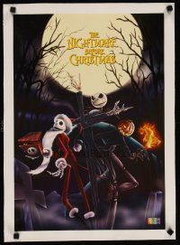 3s253 NIGHTMARE BEFORE CHRISTMAS linen Chilean commercial poster '93 Jack in costumes, Disney!