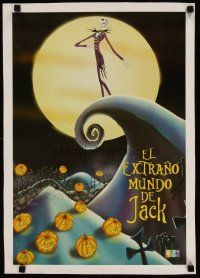 3s256 NIGHTMARE BEFORE CHRISTMAS linen Spanish title style Chilean commercial poster '93 Disney
