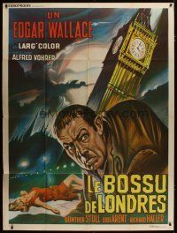 3s067 HUNCHBACK OF SOHO French 1p '66 cool Casaro art of the disfigured man by Big Ben in London!