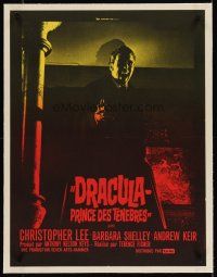 3s218 DRACULA PRINCE OF DARKNESS linen French 23x32 R70s great image of vampire Christopher Lee!