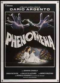 3s034 CREEPERS Italian 1p '85 Dario Argento's Phenomena, best art of Jennifer Connelly by Sciotti!