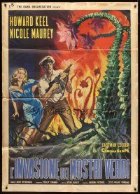 3s039 DAY OF THE TRIFFIDS Italian 1p '62 classic English sci-fi horror, different monster art!
