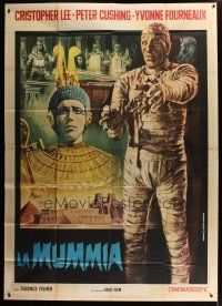 3s028 MUMMY Italian 2p R60s Hammer horror, different Piovano art of monster Christopher Lee!