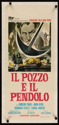 3s238 PIT & THE PENDULUM linen Italian locandina R75 Edgar Allan Poe, different art of Price!