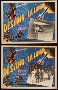 3s078 DESTINATION MOON 3 Mexican LCs R60s Robert A. Heinlein, cool different images & border art!