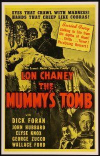 3s276 MUMMY'S TOMB Benton REPRO WC '90s bandaged monster Lon Chaney Jr, Universal horror!