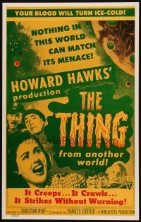 3s282 THING Benton REPRO WC '90s Howard Hawks classic horror from another world!