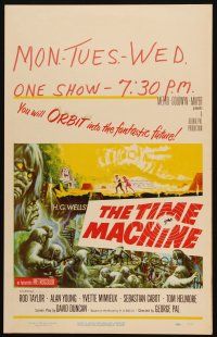 3s112 TIME MACHINE WC '60 H.G. Wells, George Pal, great Reynold Brown sci-fi artwork!