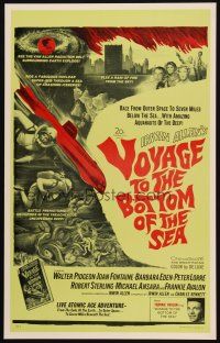 3s284 VOYAGE TO THE BOTTOM OF THE SEA Benton REPRO WC '90s sci-fi art of scuba divers & monster!