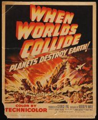 3s113 WHEN WORLDS COLLIDE WC '51 George Pal classic doomsday thriller, planets destroy Earth!