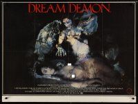 3t164 DREAM DEMON signed British quad '88 by Timothy Spall, sexy horror art by Wingrove & Walburton