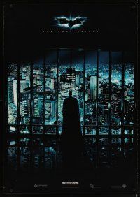 3t181 DARK KNIGHT teaser English 1sh '08 Christian Bale as Batman looking over city!