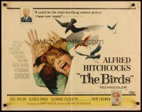 3t064 BIRDS 1/2sh '63 Alfred Hitchcock, Tippi Hedren, classic art of attacking avians!
