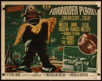 3t155 FORBIDDEN PLANET commercial poster R95 art of Robby the Robot carrying Anne Francis!