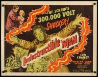 3t095 INDESTRUCTIBLE MAN style A 1/2sh '56 Lon Chaney Jr. in The Screen's 300,000 volt shocker!