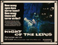 3t109 NIGHT OF THE LEPUS 1/2sh '72 cool monster art, how many eyes does horror have!