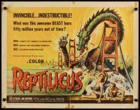 3t118 REPTILICUS 1/2sh '62 indestructible 50 million year-old giant lizard destroys bridge!