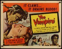 3t134 VAMPIRE 1/2sh '57 John Beal, it claws, it drains blood, cool art of monster & victim!