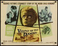 3t136 VILLAGE OF THE DAMNED 1/2sh '60 George Sanders. the story of the weird child-demons!