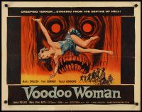 3t137 VOODOO WOMAN 1/2sh '57 sexy Albert Kallis horror art, striking from the depths of Hell!