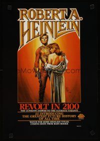 3t152 REVOLT IN 2100 special 14x20 '86 Melo art of sexy couple, Robert A. Heinlein's book!
