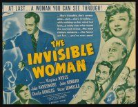 3w004 INVISIBLE WOMAN herald '40 FX art of invisible Virginia Bruce, John Barrymore!