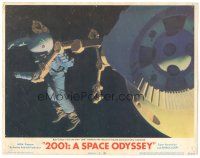 3w207 2001: A SPACE ODYSSEY LC #5 '68 Stanley Kubrick, Kier Dullea in pod grabbing Gary Lockwood!