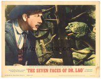 3w209 7 FACES OF DR. LAO LC #5 '64 Arthur O'Connell & the cool creepy lookalike circus snake!