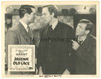 3w218 ARSENIC & OLD LACE signed LC R58 by Raymond Massey, who's between Cary Grant & Peter Lorre!