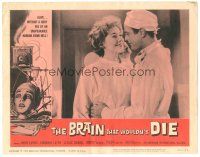 3w232 BRAIN THAT WOULDN'T DIE LC #1 '62 c/u of happy Virginia Leith before she is decapitated!