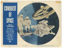 3w236 CONQUEST OF SPACE LC #3 '55 George Pal sci-fi, wonderful image of 4 astronauts in space!