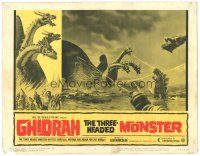 3w261 GHIDRAH THE THREE HEADED MONSTER LC #6 '65 Toho, he battles Godzilla, Mothra, and Rodan!