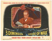 3w268 HOUSE OF WAX LC #3 '53 cool 3-D image of strangler about to attack Roy Roberts from behind!
