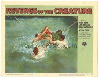 3w301 REVENGE OF THE CREATURE LC #3 '55 four men in water tie up the monster with rope!