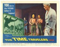 3w318 TIME TRAVELERS LC #7 '64 cool Reynold Brown border art, wacky future aliens!