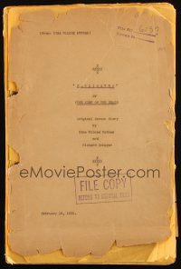 3w001 MUMMY script February 19, 1932 working titles Cagliostro & King of the Dead, horror classic!