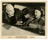 3w424 PLAN 9 FROM OUTER SPACE 8.25x10 still '58 Ed Wood, c/u of Tor Johnson attacking girl in car!