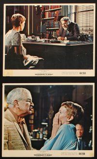 3w396 ROSEMARY'S BABY 7 color 8x10 stills '68 Mia Farrow, Cassavetes Roman Polanski horror classic!