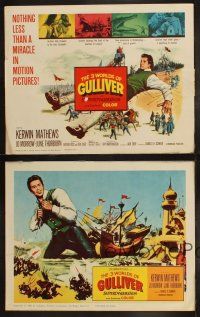 3w100 3 WORLDS OF GULLIVER 8 LCs '60 Ray Harryhausen fantasy classic, cool special effects scenes!