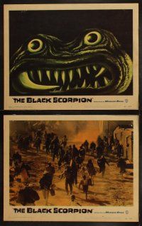 3w103 BLACK SCORPION 8 LCs '57 Richard Denning & Mara Corday hunt a wacky monster in Mexico!