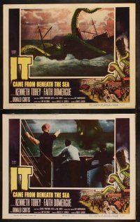 3w141 IT CAME FROM BENEATH THE SEA 7 LCs '55 Ray Harryhausen, cool special effects monster images!