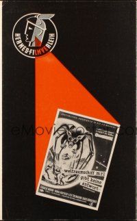 3w087 ANGRY RED PLANET German pressbook '63 art of gigantic drooling bat-rat-spider creature!
