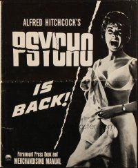 3w366 PSYCHO pressbook R65 sexy half-dressed Janet Leigh, Anthony Perkins, Alfred Hitchcock