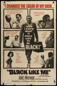 3x095 BLACK LIKE ME 1sh '64 Carl Lerner, James Whitmore, know what it feels like to be black!
