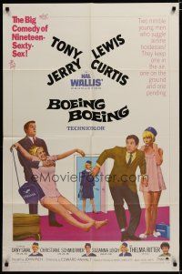 3x121 BOEING BOEING 1sh '65 Tony Curtis & Jerry Lewis in the big comedy of nineteen sexty-sex!