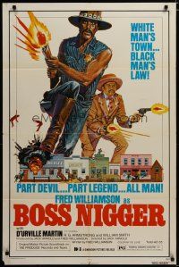 3x126 BOSS NIGGER 1sh '75 Fred Williamson in a white man's town with the black man's law!