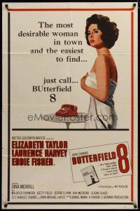 3x147 BUTTERFIELD 8 1sh '60 callgirl Elizabeth Taylor is the most desirable and easiest to find!