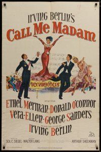 3x151 CALL ME MADAM 1sh '53 Ethel Merman, Donald O'Connor & Vera-Ellen sing Irving Berlin songs!