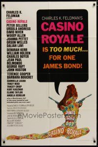 3x160 CASINO ROYALE 1sh '67 all-star James Bond spy spoof, sexy psychedelic art by Robert McGinnis