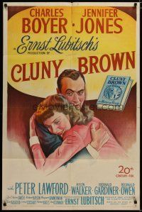 3x179 CLUNY BROWN 1sh '46 Charles Boyer, Jennifer Jones, Lawford, directed by Ernst Lubitsch!